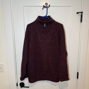 Vintage Timberland Wool 1/4 Zip Sweater. Made in Scotland. Casual, Preppy. Large